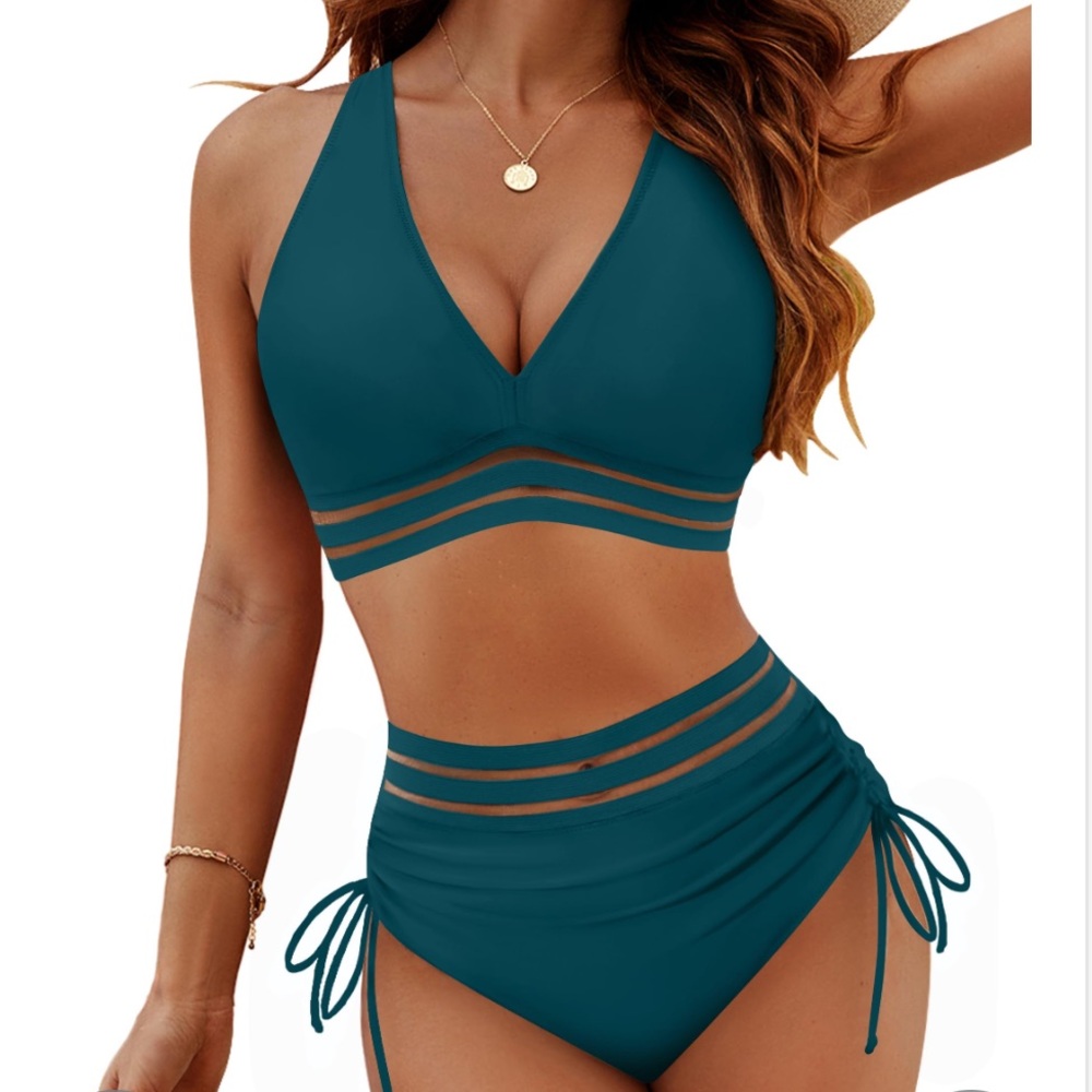 Elegant Teal Bikini Set